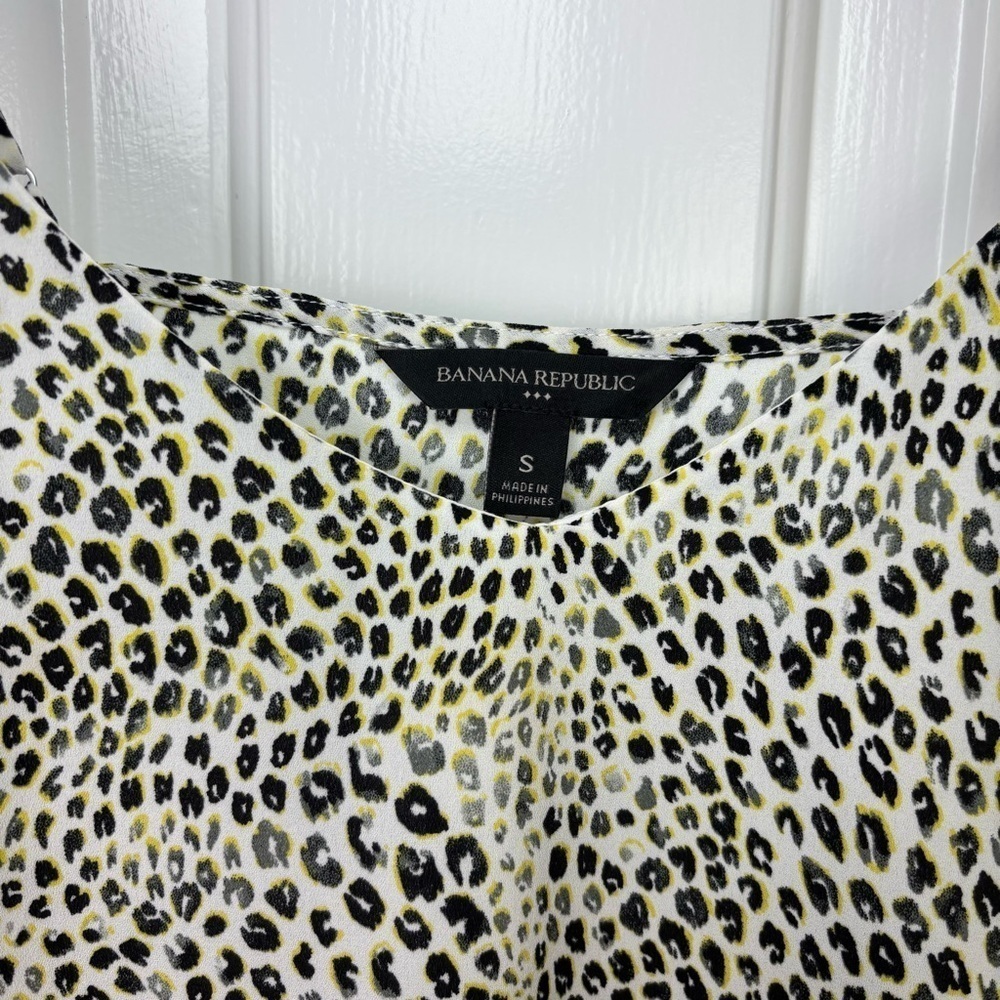 Banana Republic Animal Print Black, White and Green Tank Camisole Size Small - Picture 4 of 8